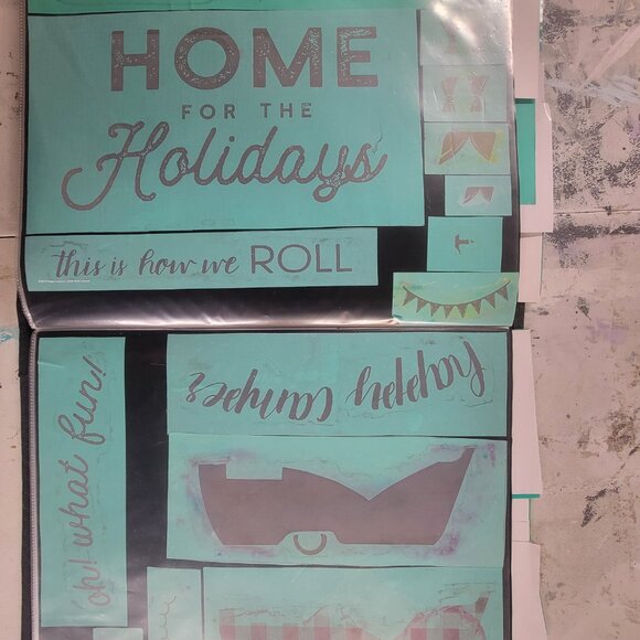 Bundle 1 ~ Reusable Silk Screen Stencils ~ 18 x 15 Binder ~ Farmhouse, Gnomes - Picture 14 of 16